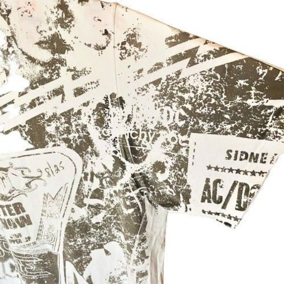 AC/DC Limited Edition Vintage All Over Print Front Side White Men's T-Shirt-XL - Picture 4 of 10